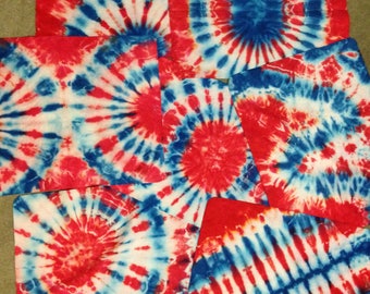 Patriotic RED WHITE BLUE Tie Dye Shammies shammy Sammy shammies Chamois Sports Drying Towel Diving Swimming.