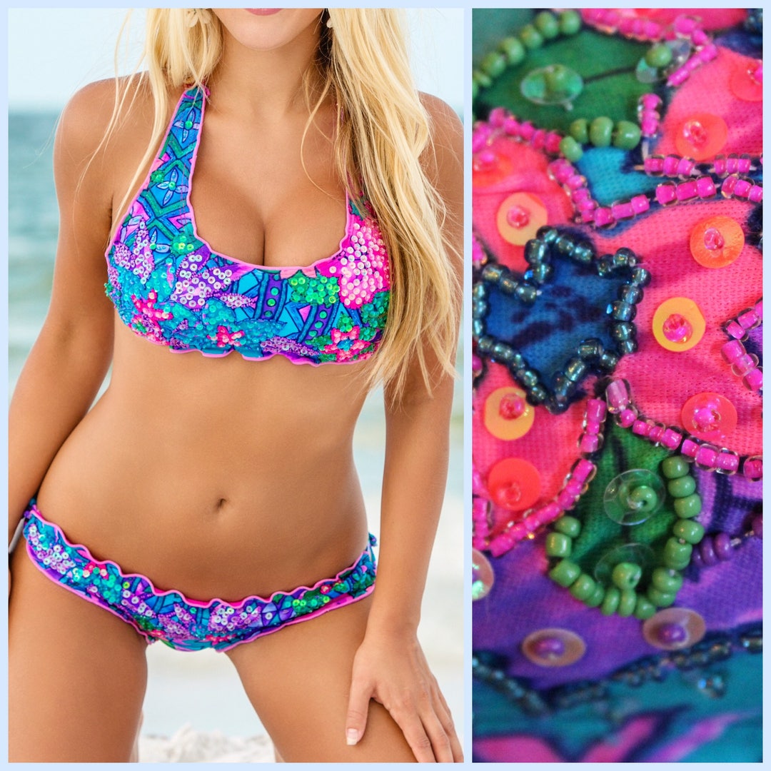 Cute Bikini, Surf Bikini, Colorful Bikini, Unique Bikini, Swimwear