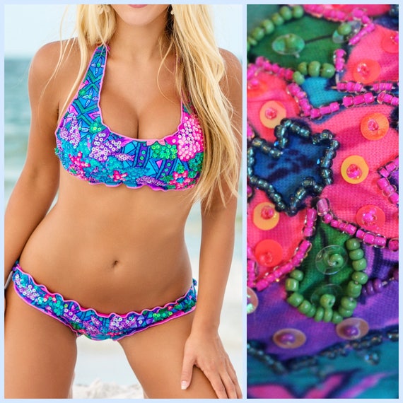 Cute Bikini, Surf Bikini, Colorful Bikini, Unique Bikini, Swimwear, Cheeky  Bikini, Halter Bikini, Sporty Bikini, Floridita, Sanibel 