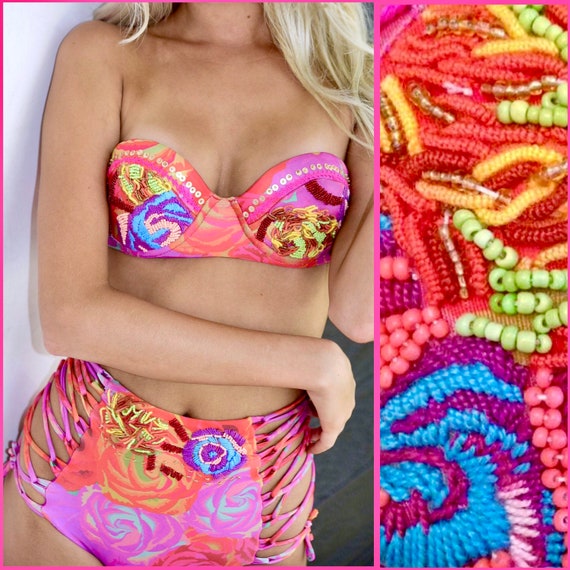 pink floral bikini bottoms