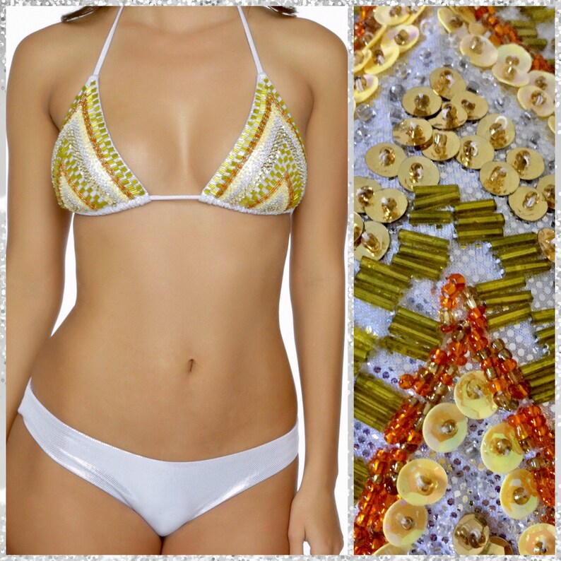 metallic bikini swimwear