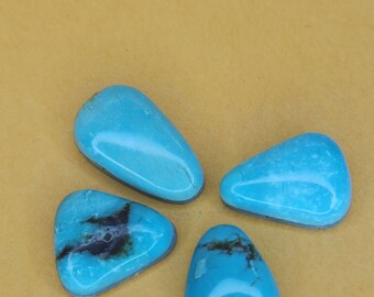 Stabilized Kingman Mixed  lot of 4 Turquoise Cabochon Cabs