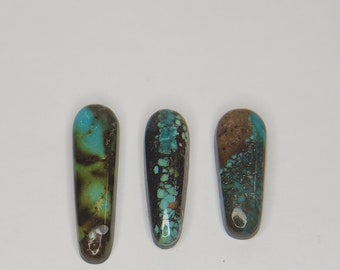 Stabilized Hubei  Mountain Turquoise Cabochons