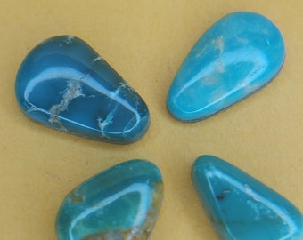 Stabilized Kingman Mixed  lot of 4 Turquoise Cabochon Cabs