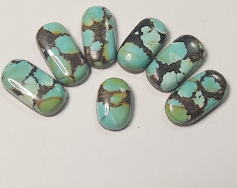 Stabilized Hubei Mountain Turquoise Cabochon Cabs