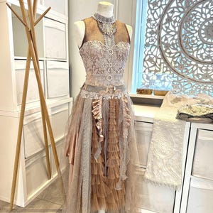 Elven Wedding Dress: Handmade Bohemian Lace Bridal Gown