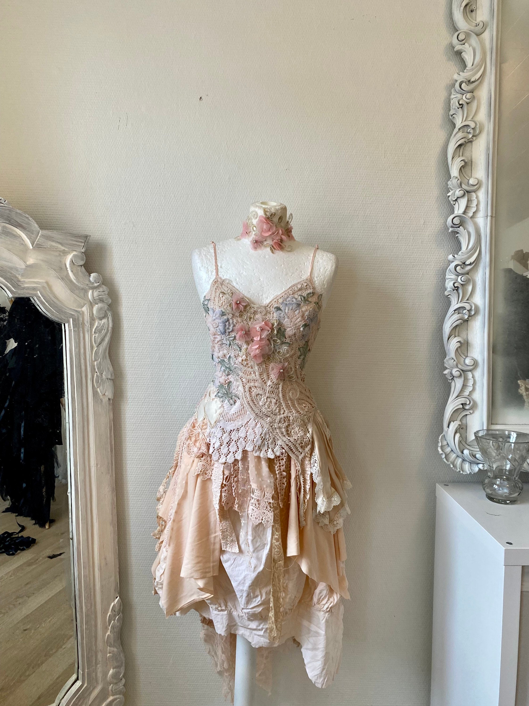 Boho Wedding Dress Rosebridal Gown Rosebeach Wedding Dress Etsy Canada