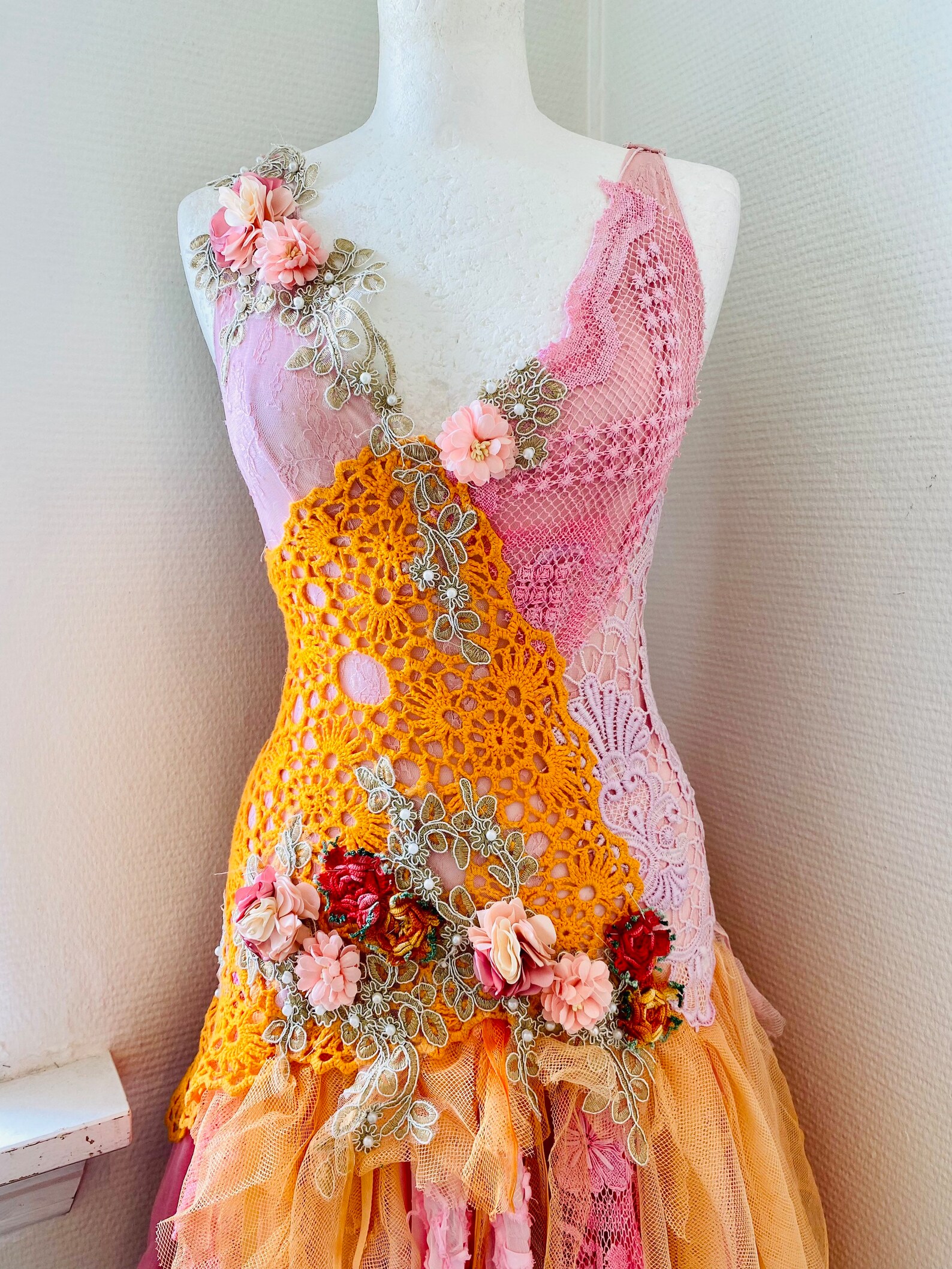 Pink Wedding Dress bridal Gown Rosebeach Wedding Dress Etsy