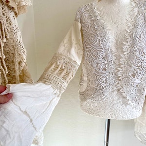 Handmade Boho lace cardigan ,Victorian style womens clothing, RawRags image 2