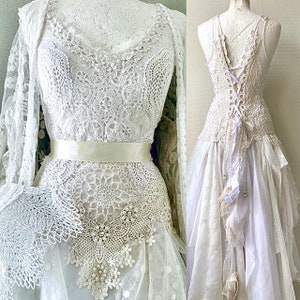 Handmade Fairy Wedding dress,  one of a kind Raw Rags