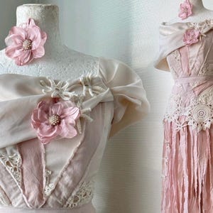 Rose Wedding dress ,ethereal bridal gown dusty rose magical bride to be Raw Rags