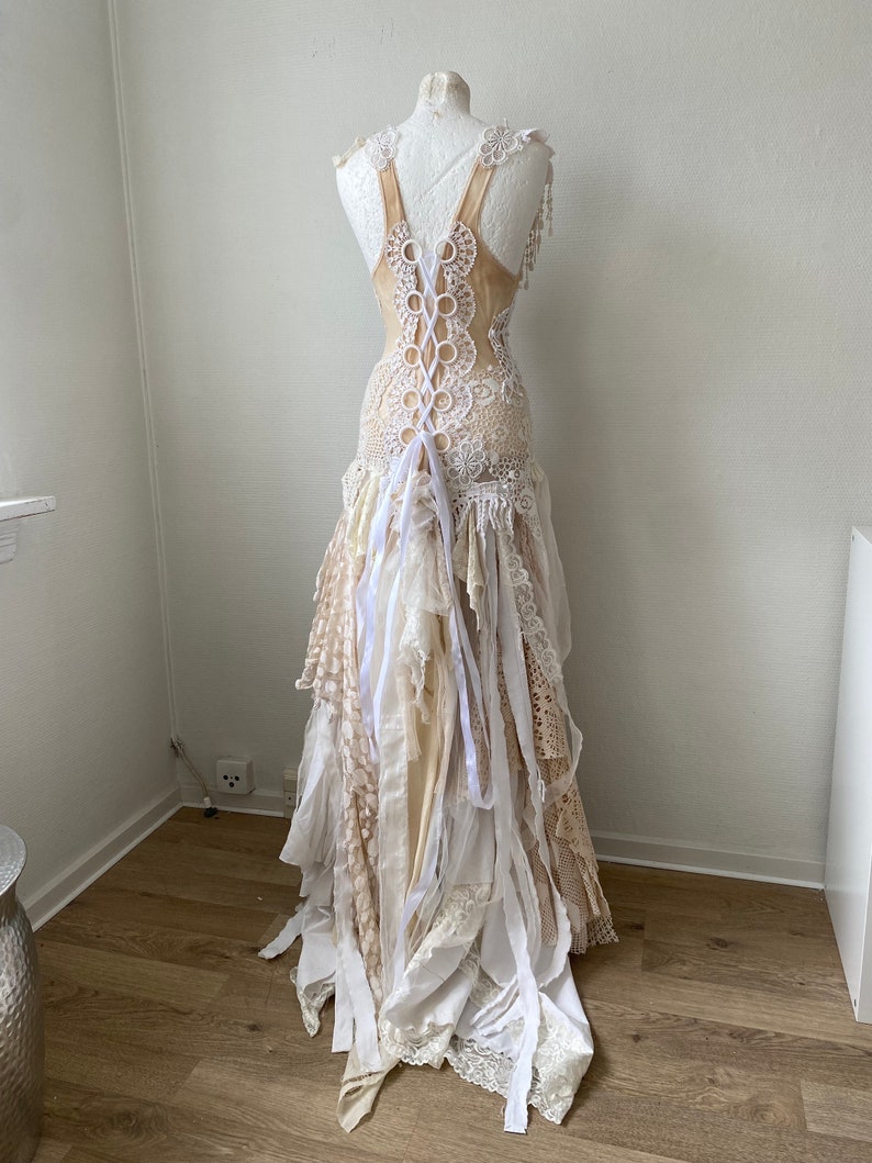 Robe de mariée fée fantastique, future mariée, chiffons bruts, image 7