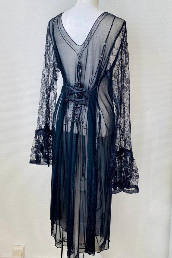 Black lace cardigan jacket hot sale