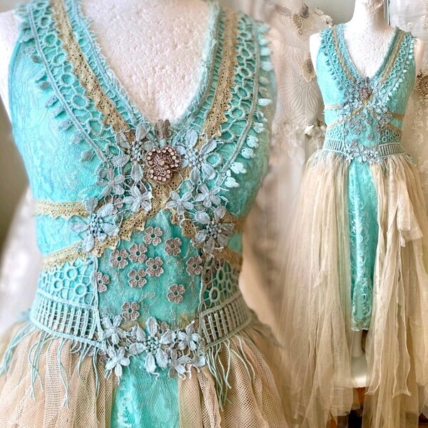 Rags Wedding Dress - Etsy