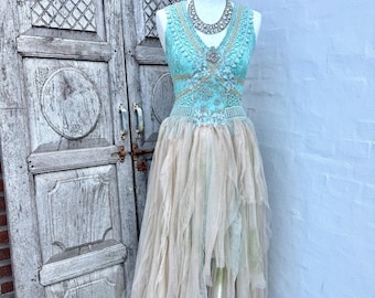 turquoise mermaid wedding dresses Mermaid Teal Turquoise Dress Beaded Aqua Blue Wedding Dresses Mermaid Overskirt Prom Dress With