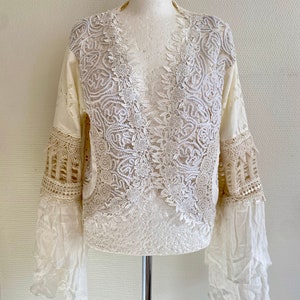 Handmade Boho lace cardigan ,Victorian style womens clothing, RawRags image 3