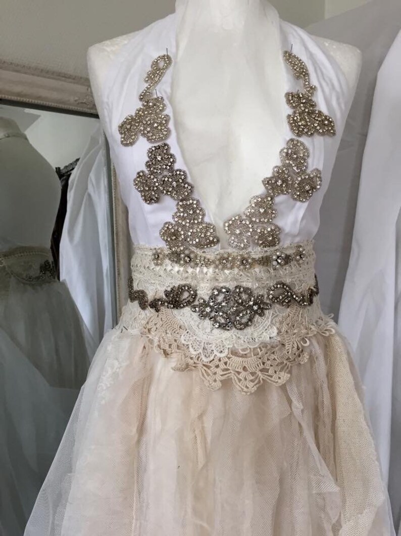 Unique Statement Wedding Dressrich Embellished Wedding Etsy