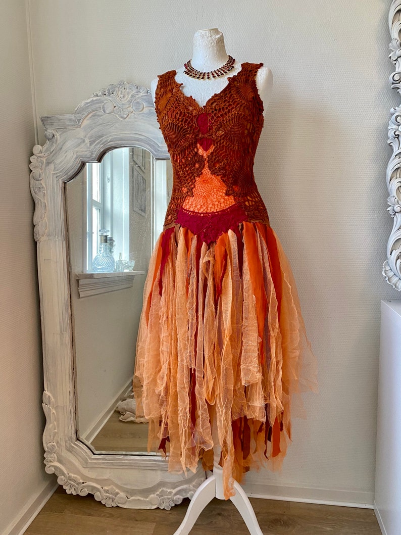 Woodland wedding dress in burnt orange bride to be Raw Rags image 5