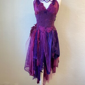 Purple Fairy Boho Wedding Dress,antique Lace Bridal Gown Bride to Be ...