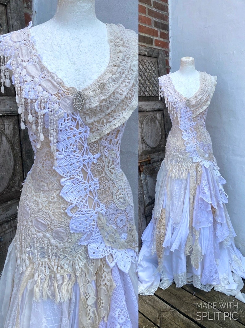 Robe de mariée fée fantastique, future mariée, chiffons bruts, image 2