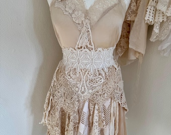 Upcycled Lace Doilies Dress: Vintage Inspired Boho Wedding