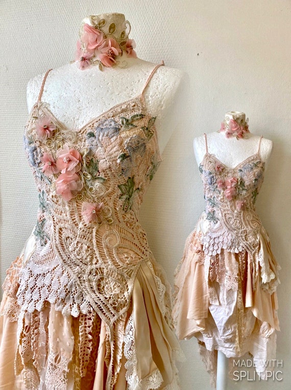 Boho Wedding Dress Rosebridal Gown Rosebeach Wedding Dress Etsy Canada