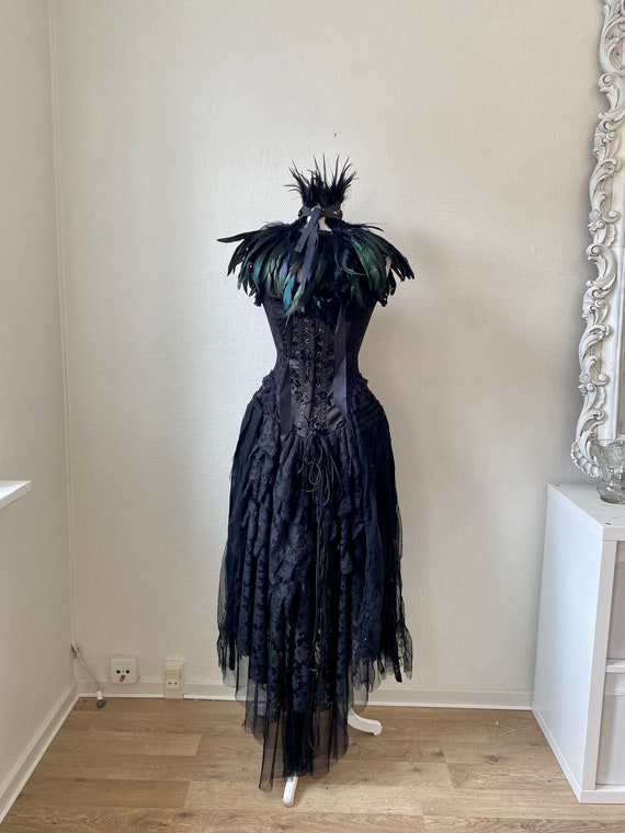 Abito da sposa nero per streghe abito da sposa halloween | Etsy Italia