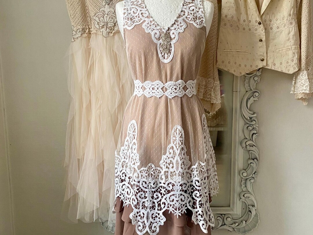 Victorian Rags Vintage Inspired Dress With Antique Lace ,victorian Raw Rags Womens ...