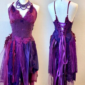 Purple Fairy Boho Wedding Dressantique Lace Bridal Gown Bride - Etsy