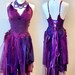 Purple Fairy Boho Wedding Dress,antique Lace Bridal Gown Bride to Be ...