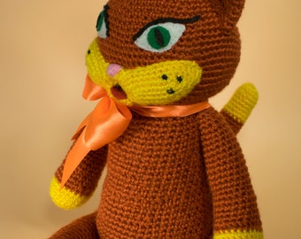 Chrochet cat, Handmade cat, Amigurumi cat, Amigurumi crochet Cat, Stuffed Cat, Toy