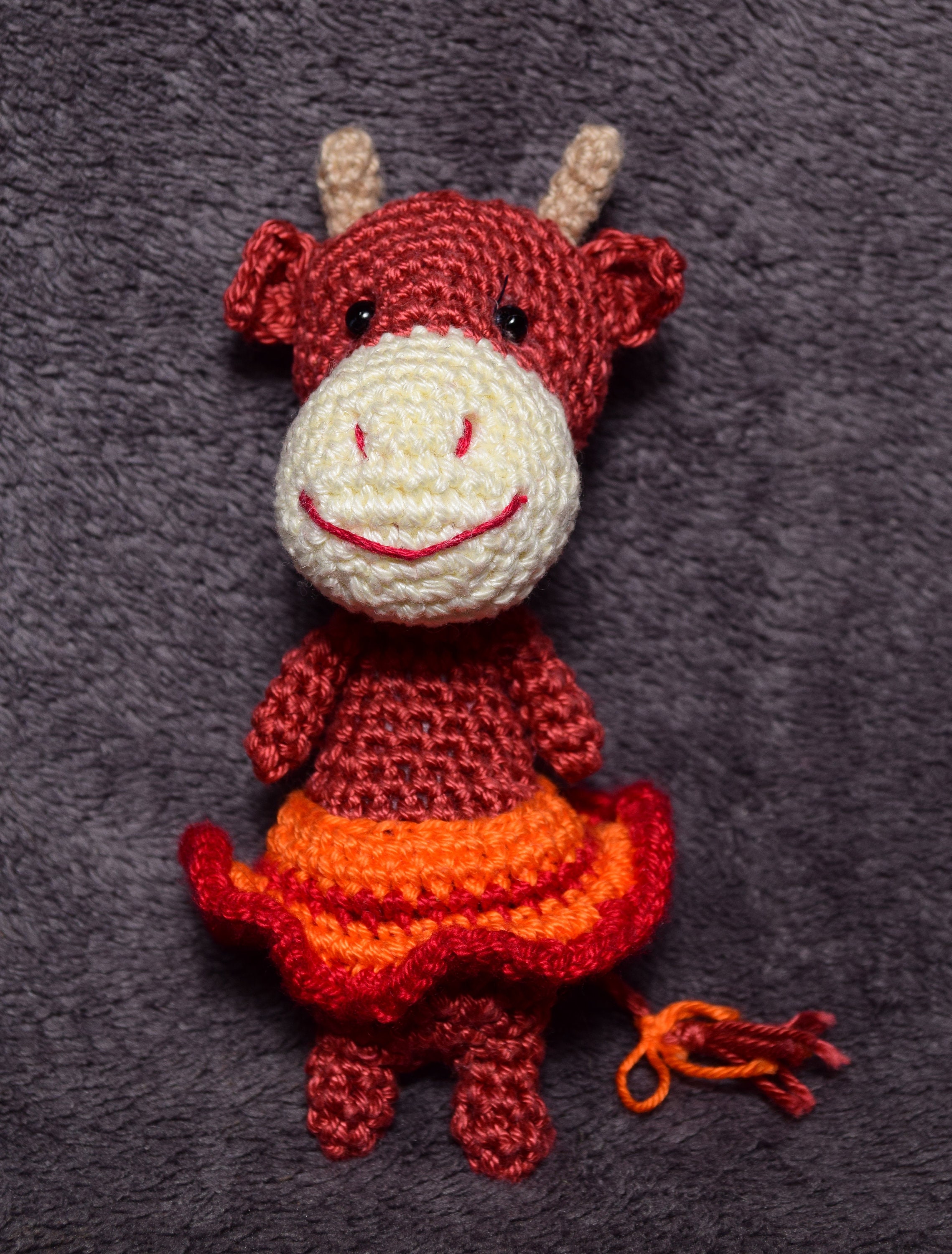 Keychain cow Amigurumi cow Stuffed cow Crochet cow Etsy