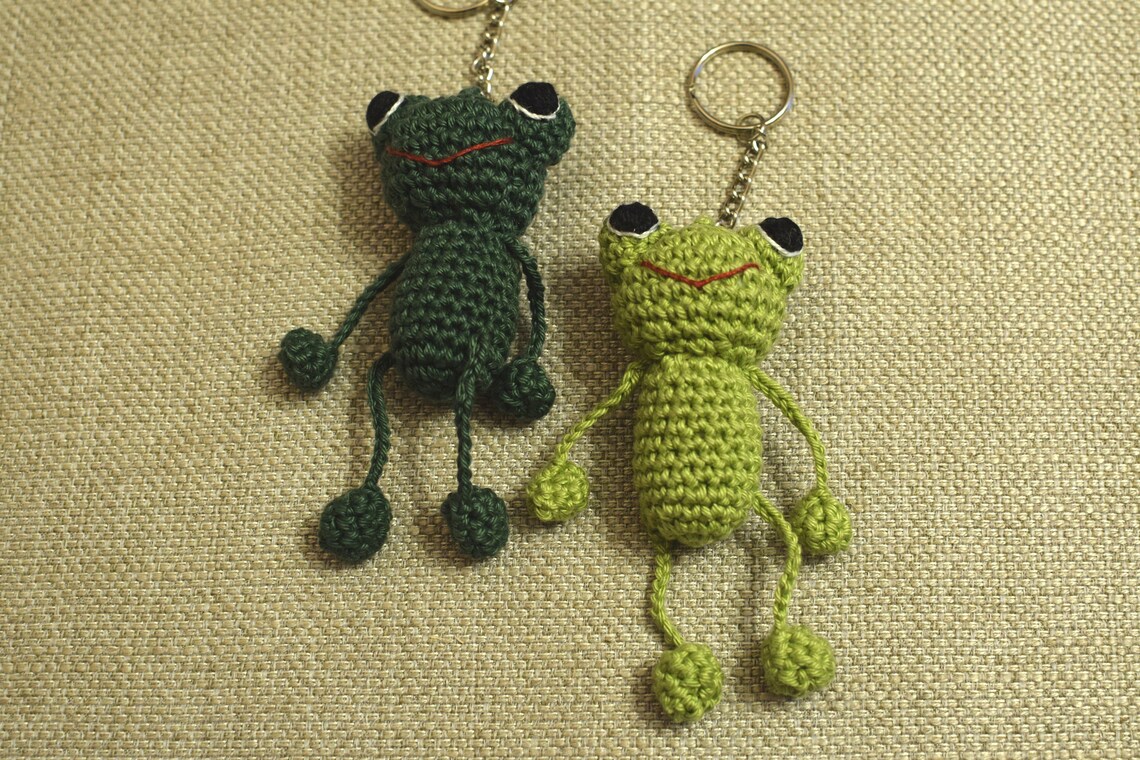 Keychain Frog Amigurumi FrogStuffed Frog Crochet Frog Etsy