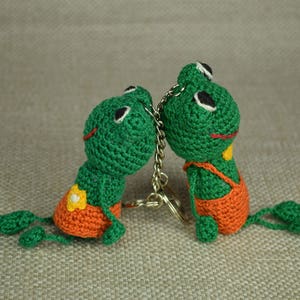 Keychain Frog, Amigurumi Frog, Stuffed Frog, Crochet Frog, Keychain