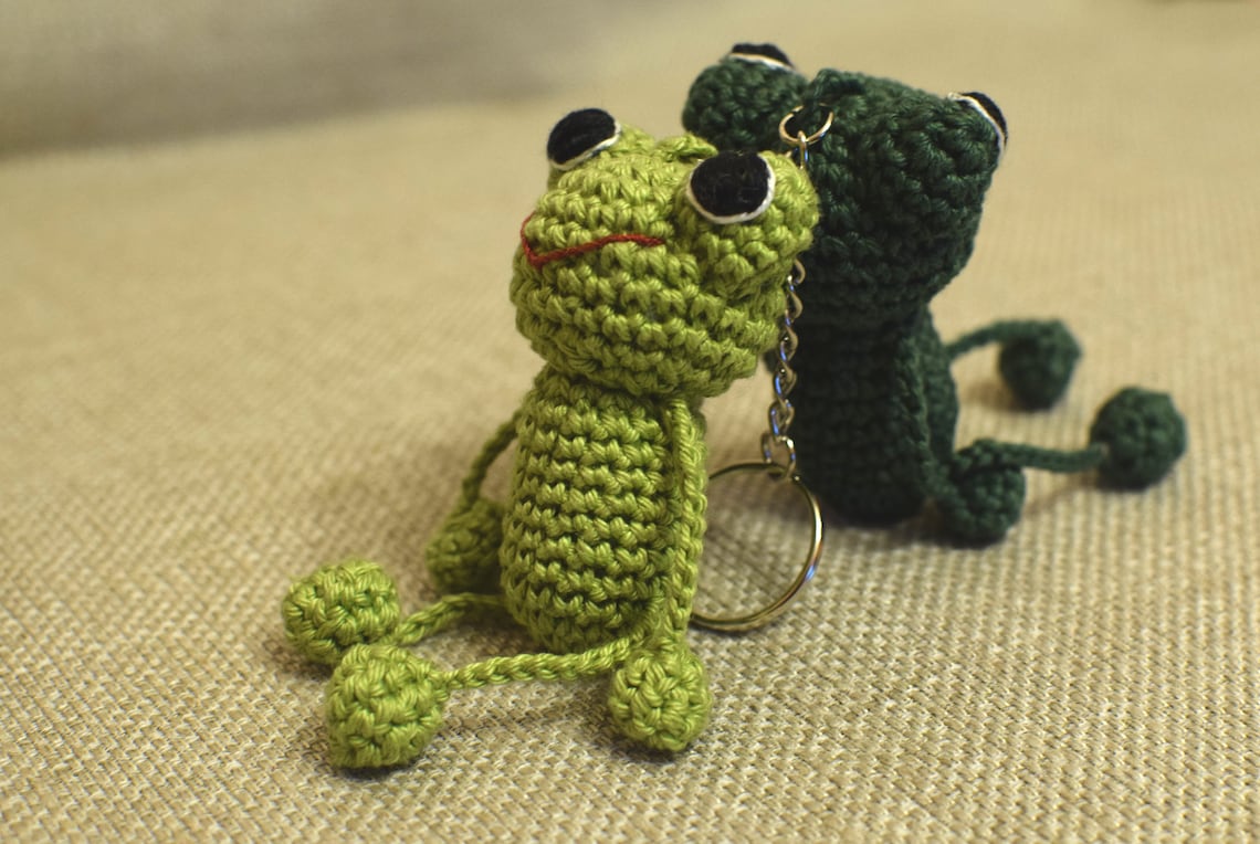 Keychain Frog Amigurumi FrogStuffed Frog Crochet Frog Etsy