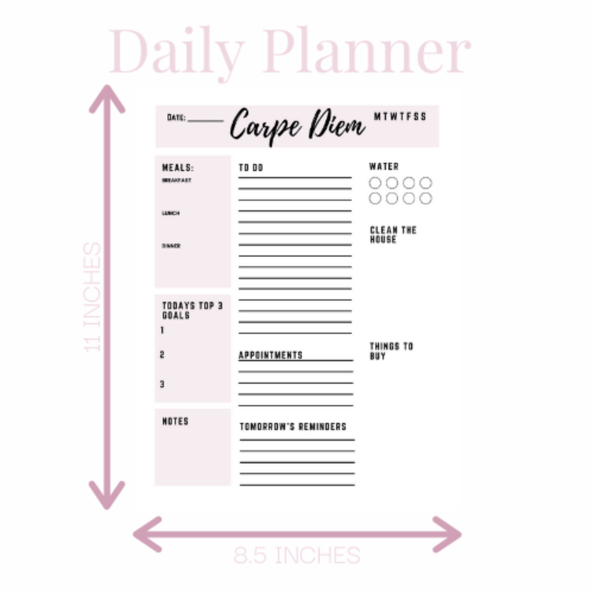 Daily Planner - Etsy