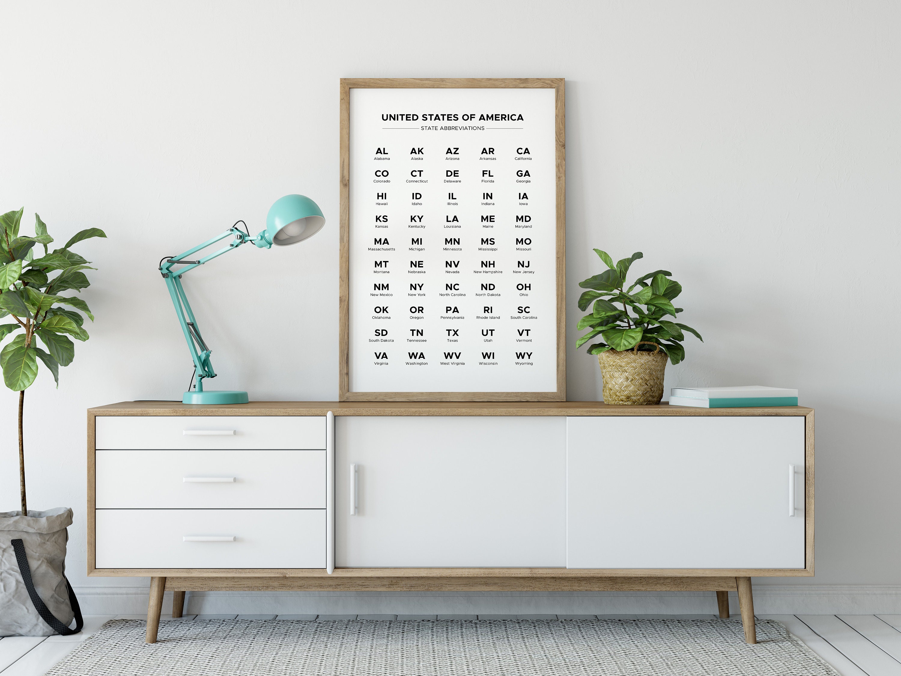 Printable US State Abbreviation Chart in Alphabetical Order. List of ...