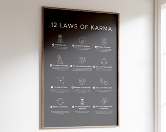 12 LAWS OF KARMA - Etsy Canada