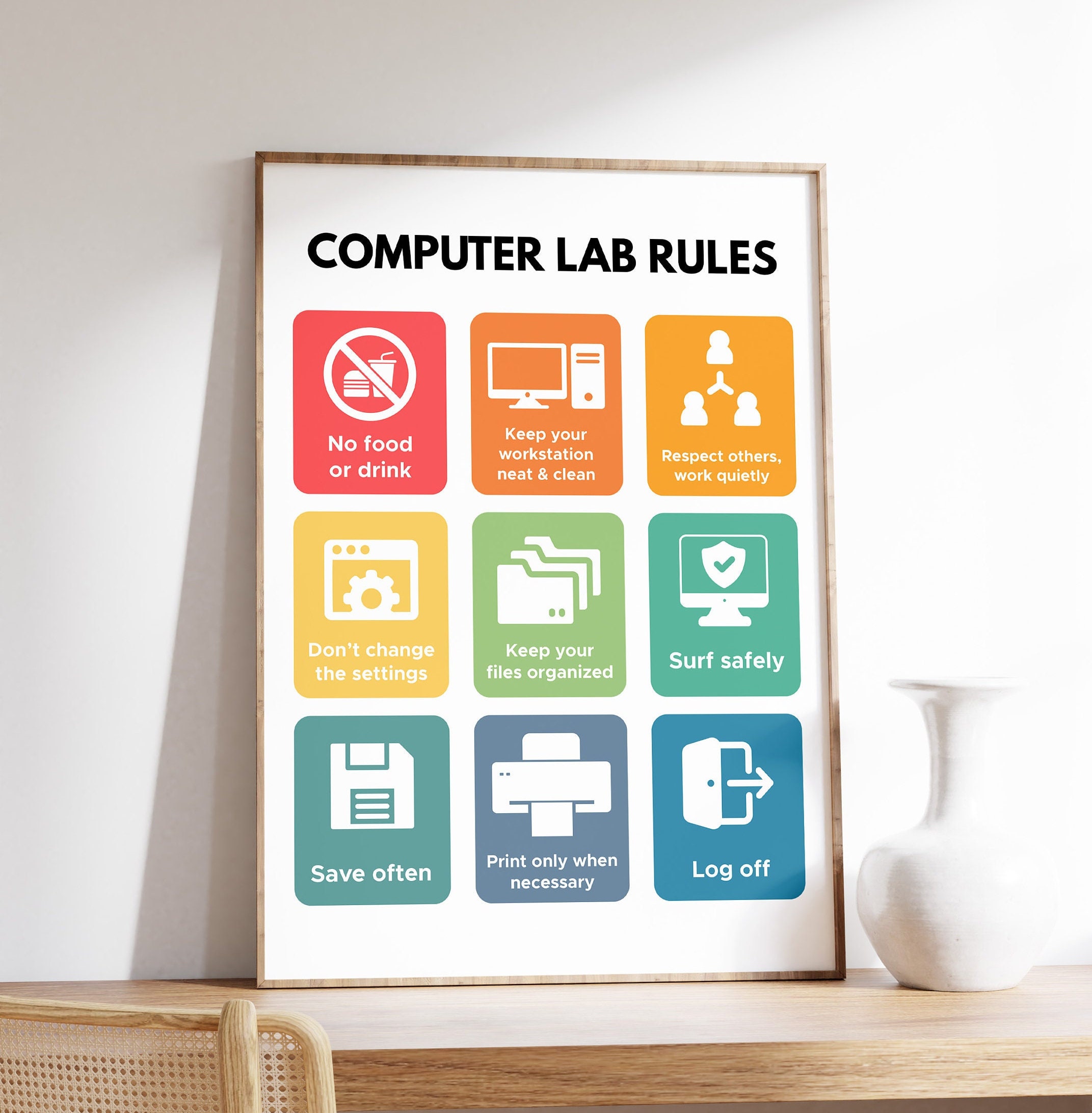 Computer Lab Rules Poster Classroom Rules Educational Wall Etsy computer-lab-rules-poster-classroom-rules-educational-wall-etsy