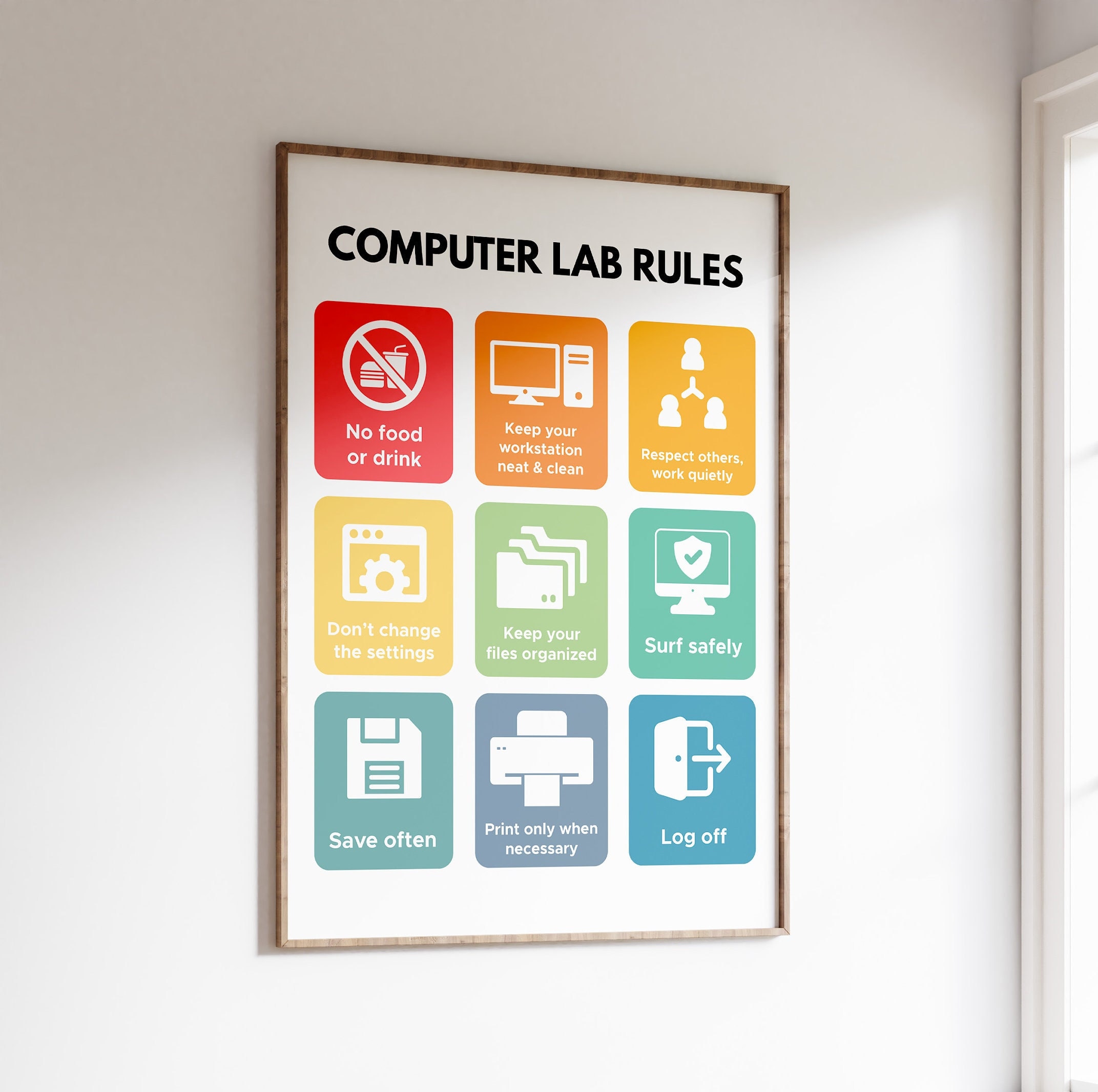 Computer lab rules poster otosection
