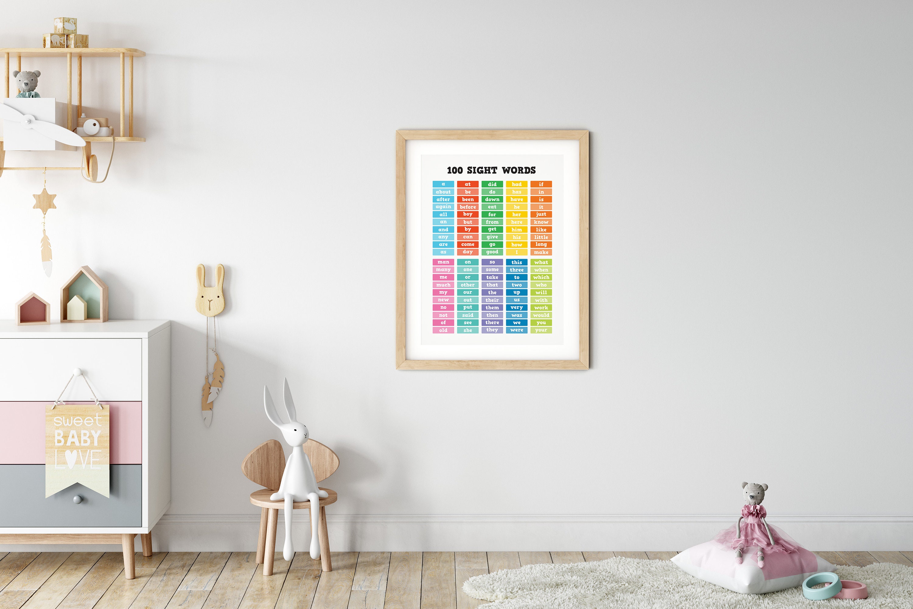Printable 100 Sight Words Chart. Fun Learning List for Kids in ...