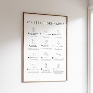 12 Laws of Karma Poster (german Version), 12 Gesetze Des Karma ...