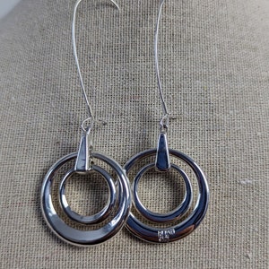 NWTT Ralph Lauren silver tone long earrings