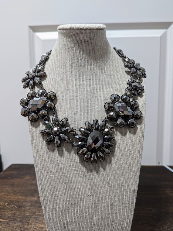 Vtg Statement Rhinestones Necklace