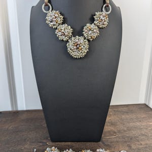 VTG Coldwater Creek Encrusted Pearl Necklace and bracelet #100
