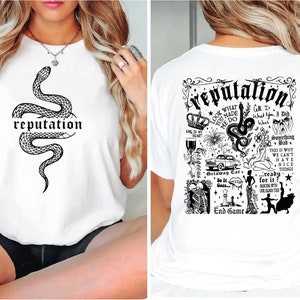 Reputation Tracklist Comfort Colors Tee,Reputation Merch Shirt, Vintage Stil Reputation Snake Shirt,Reputation Shirt, Rep Shirt image 5