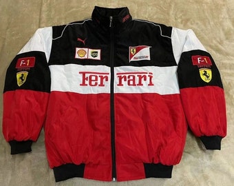 Chaqueta Ferrari Racing de Fórmula 1, chaqueta Ferrari F1, chaqueta Ferrari, chaqueta de carreras streetwear de los años 90, chaqueta unisex vintage Ferrari, Ferrari