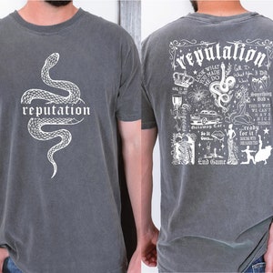 Reputation Tracklist Comfort Colors Tee,Reputation Merch Shirt, Vintage Stil Reputation Snake Shirt,Reputation Shirt, Rep Shirt image 6