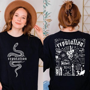 Reputation Tracklist Comfort Colors Tee,Reputation Merch Shirt, Vintage Stil Reputation Snake Shirt,Reputation Shirt, Rep Shirt image 2