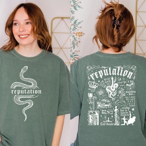 Reputation Tracklist Comfort Colors Tee,Reputation Merch Shirt, Vintage Stil Reputation Snake Shirt,Reputation Shirt, Rep Shirt image 4
